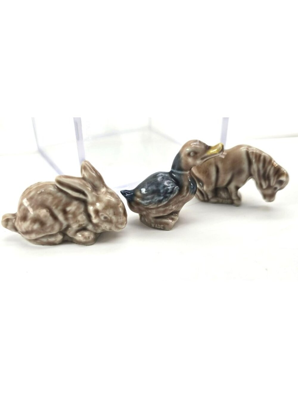 Miniature Wade Figurines Set Of 3 Rabbit Duck & Horse Made in England JE166